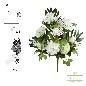 RAMO ENCARADO ROSA/HORTENSIA 8 TALLOS 49 CM BLANCO