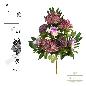 RAMO ENCARADO ROSA/HORTENSIA 8 TALLOS 49 CM MALVA