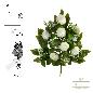 RAMO ENCARADO CAPULLO ROSA MIX 12 TALLOS 49 CM BLANCO