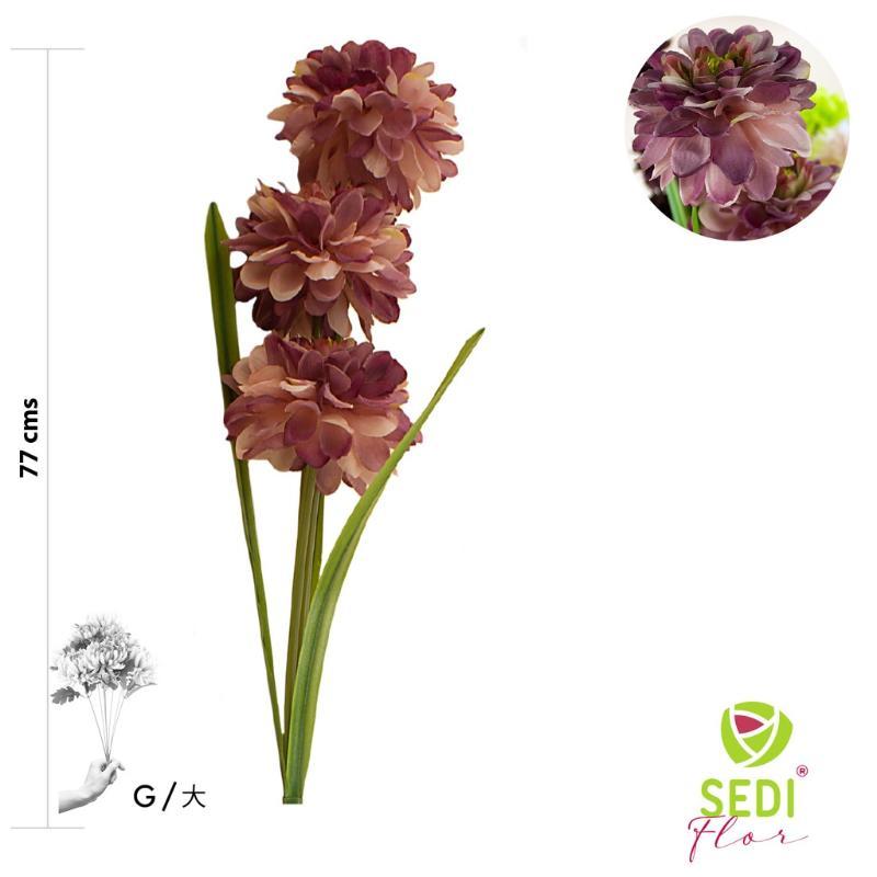 VARA DE 3 DALHIA 77 CM ROJO PURPURA