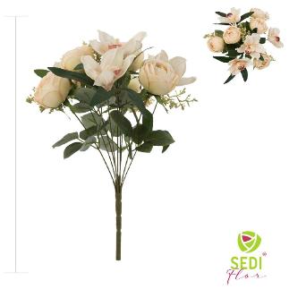 RAMO MIX ROSAS/ORQUIDEAS 9 TALLOS CHAMPAGNE