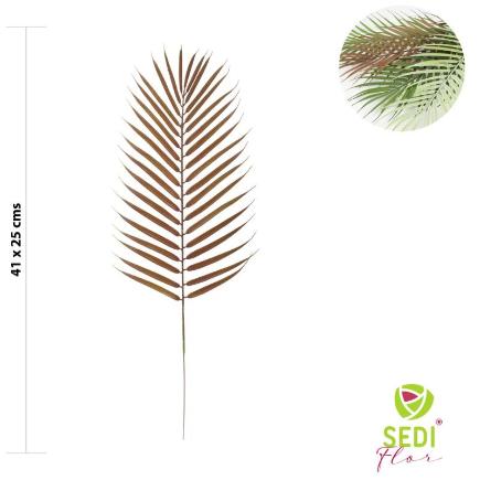 HOJA DE PALMERA ARTIFICIAL SILICONA 41X25 CM