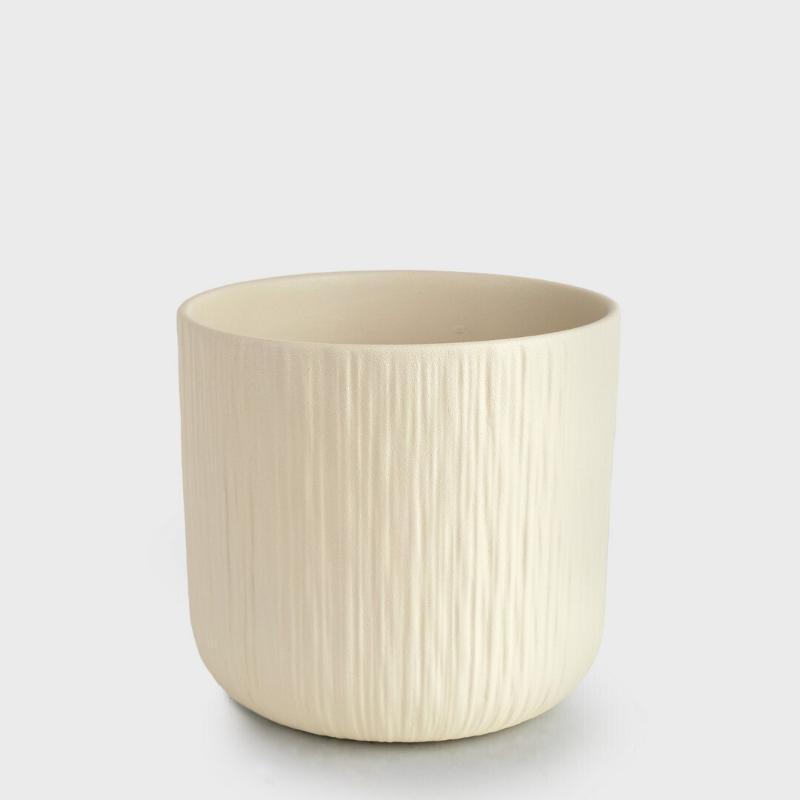MACETA CERAMICA 13X14 CM CREMA