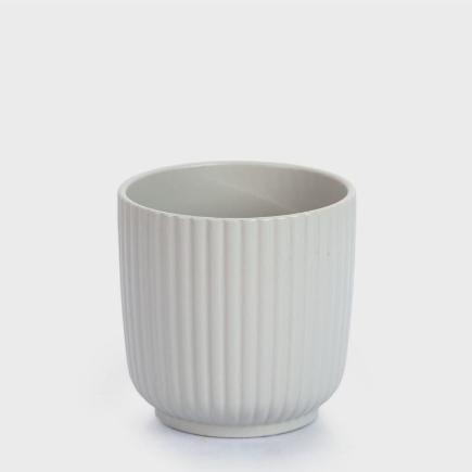 MACETA CERAMICA GRIS 11X11 CM