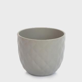 MACETA PIÑA 13X14 CM GRIS