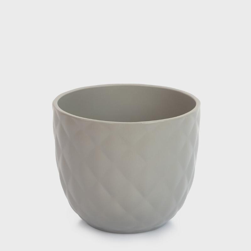 MACETA PIÑA 13X14 CM GRIS