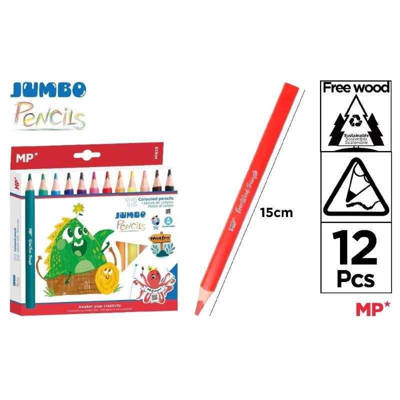 LAPICES DE COLORES TRIANGULARES JUMBO 12