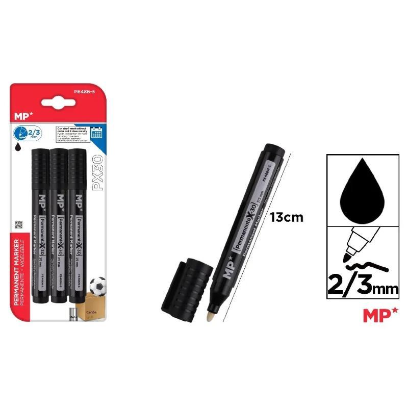 MARCADOR PERMANENTE NEGRO PACK AHORRO 3