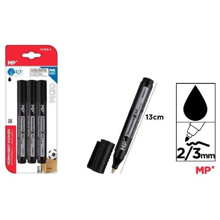 MARCADOR PERMANENTE NEGRO PACK AHORRO 3