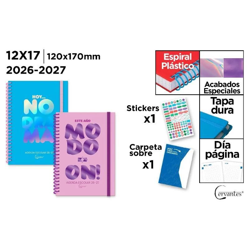 AGENDA ESCOLAR 12*17 DIA PAGINA TD 26/27
