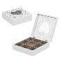 JOYERO MDF-CRISTAL BLANCO 23X23X7 CM