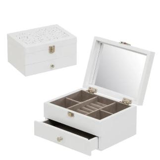 JOYERO MDF BLANCO 19X14X10 CM