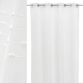 CORTINA FAUX LINEN RAYADO NEST BLANCO 140X260 CM
