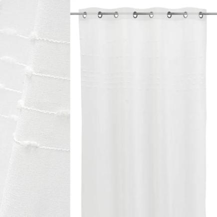 CORTINA FAUX LINEN RAYADO NEST BLANCO 140X260 CM
