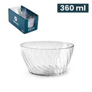 CUENCO SERIE SWAY 11 CM 360 ML TRANSPARENTE