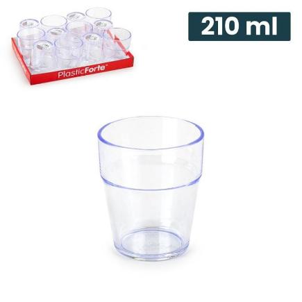 VASO FORTE 210 ML PS TRANSPARENTE