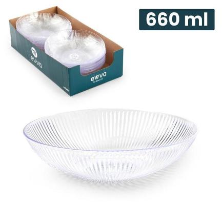 CUENCO CRISTALLO 18 CM 660 ML TRANSPARENTE