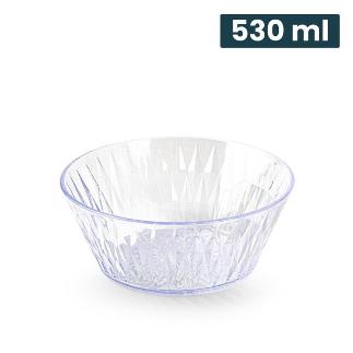 CUENCO RHOMB LUXE 14 CM 530 ML TRANSPARENTE