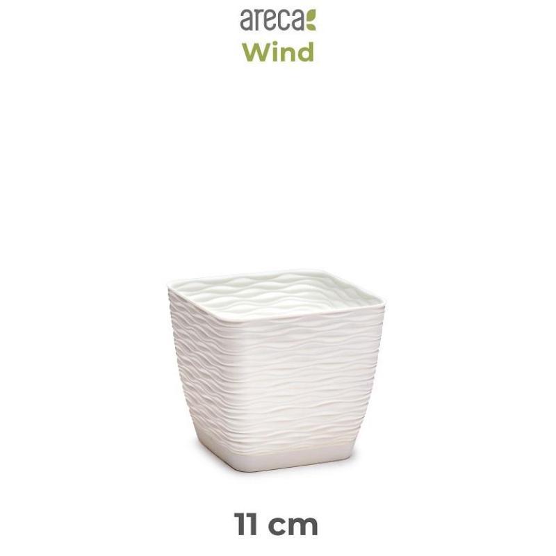 MACETA WIND CUADRADA 11 CM ARECA BLANCO ROTO