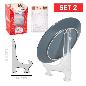 SET 2 SOPORTES PARA PLATOS PLEGABLE 140X250 TRANSPARENTE