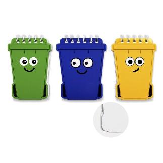 LIBRETA A6 PAPELERA RECICLAJE OJITOS
