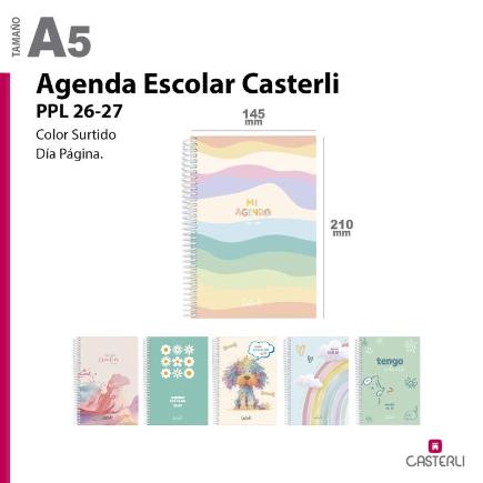 AGENDA ESCOLAR CASTERLI COLEC 26-27 PPL DIA PAGINA 272 PAG SURT