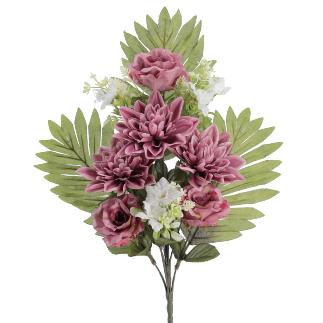 PALMA DAHLIAS ROSAS MALVA