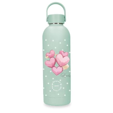 BOTELLA TERMICA 500 ML HEARTS MENTA