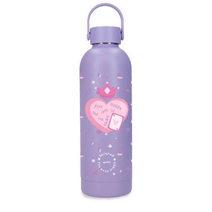 BOTELLA TERMICA 500 ML QUEEN OF HEARTS LILA