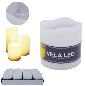 VELA LED BLANCA 7.5X7.5 CM