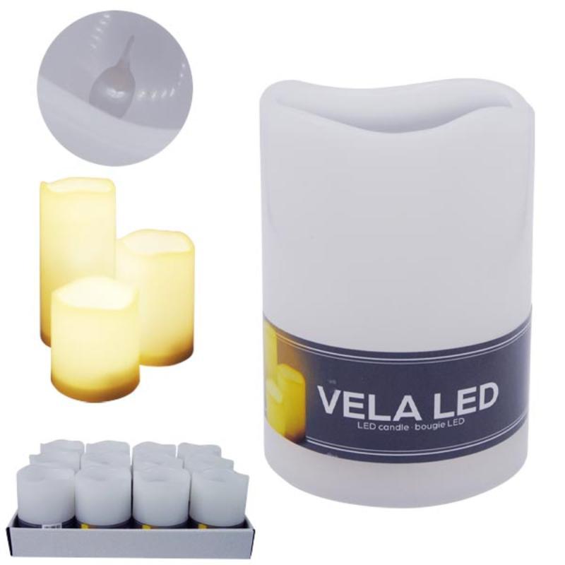 VELA LED BLANCA 7.5X10 CM
