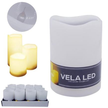 VELA LED BLANCA 7.5X10 CM