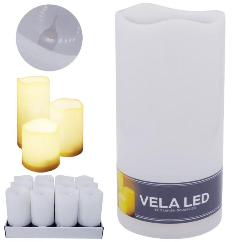 VELA LED BLANCA 7.5X15 CM