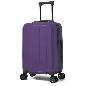 MALETA RIGIDA ABS CON CIERRE DE COMBINAC 4 RUEDAS DOBLES MORADO 50 CM