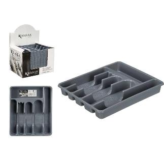 CUBERTERO PLASTICO 6 HUECOS COLOR PLAT
