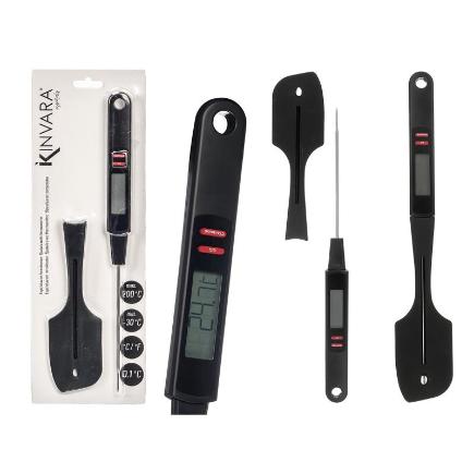 ESPATULA SILICONA PINCHO TEMPERATURA NEGRA