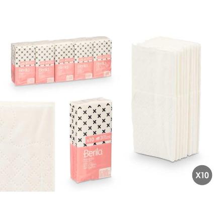 SET 10 PAQUETES 10 PAÑUELOS 3 CAPAS