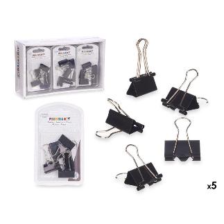 SET 5 PINZAS CLIP NEGRO MED