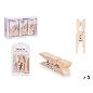 SET 12 PINZAS MADERA NATURAL MED