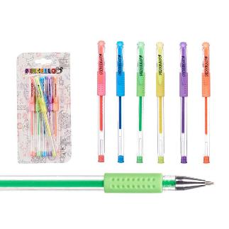SET 6 BOLIGRAFOS GEL FLUOR