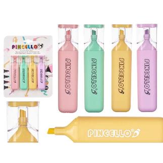 SET 4 FLUORESCENTES GRANDES PASTEL