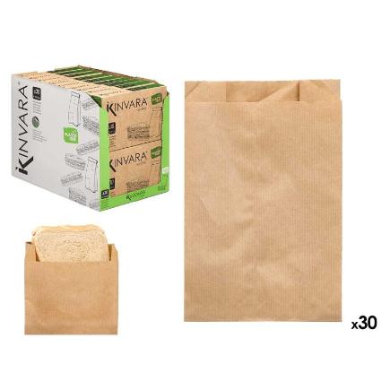 BOLSA PAPEL SANDWICH 30 UDS 14X21 7.5 CM