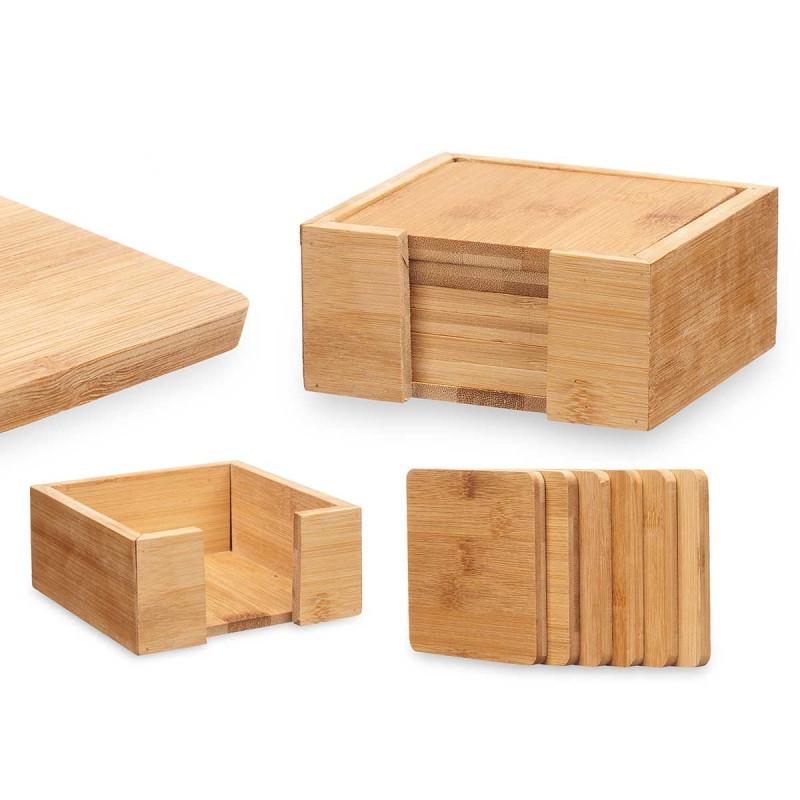 SET 6 POSAVASOS BAMBU CUADRADO SOPO