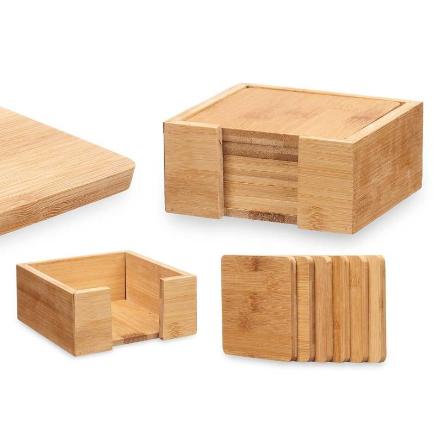 SET 6 POSAVASOS BAMBU CUADRADO SOPO