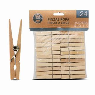 PINZA ROPA DE MADERA X24