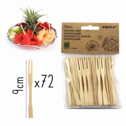 TENEDOR APERITIVO BAMBU 9 CM X72