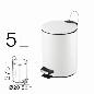 PAPELERA METALICA BLANCA 5 L DIAM 20.5X27