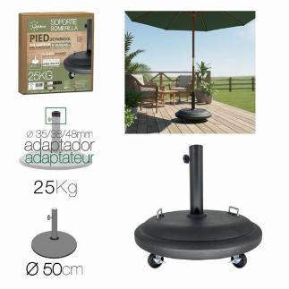 SOPORTE SOMBRILLA CEMENTO NEGRO 25 KG