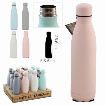 BOTELLA TERMICA TACTO GOMA 0.5 L DIAM 5.5
