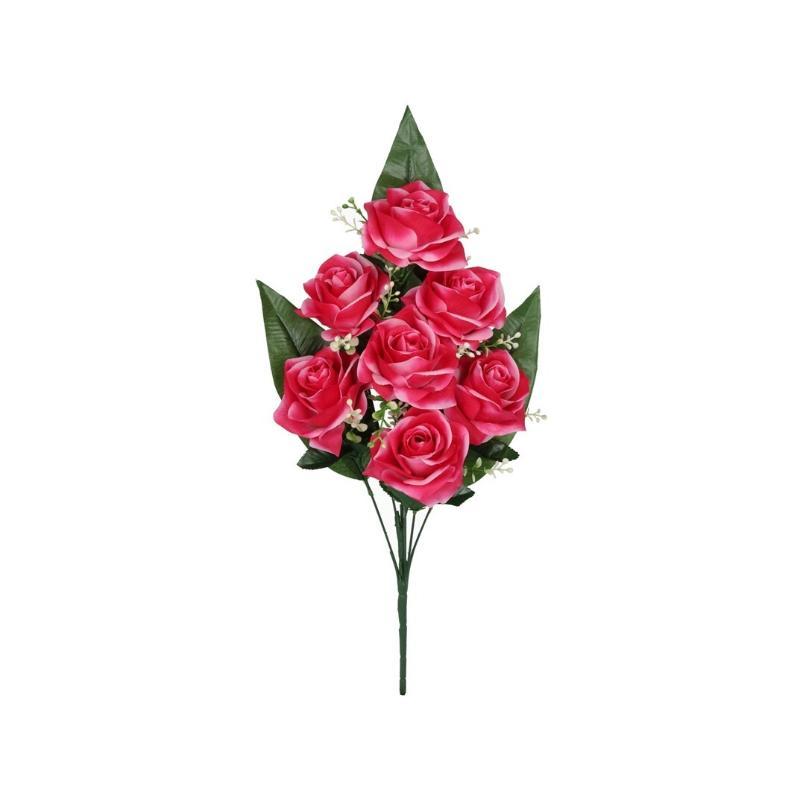 CONJUNTO ROSAS DANESAS X7 - 52 CM FUCSIA